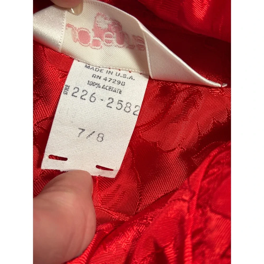Vintage Red Floral Jacquard Off Shoulder Basque Waist Goth Renaissance‎ Dress